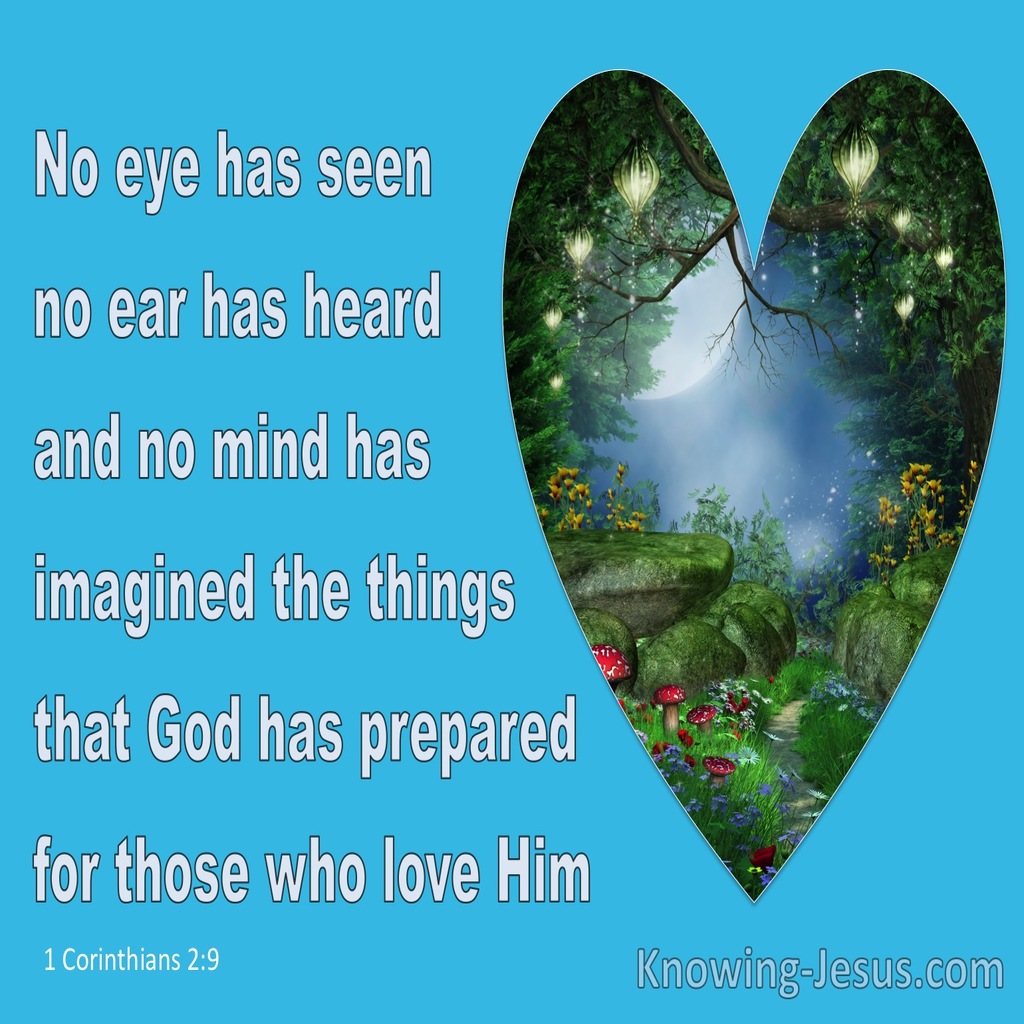 1 Corinthians 2:9 Eye No Eye Has Seen The Thing (aqua)
